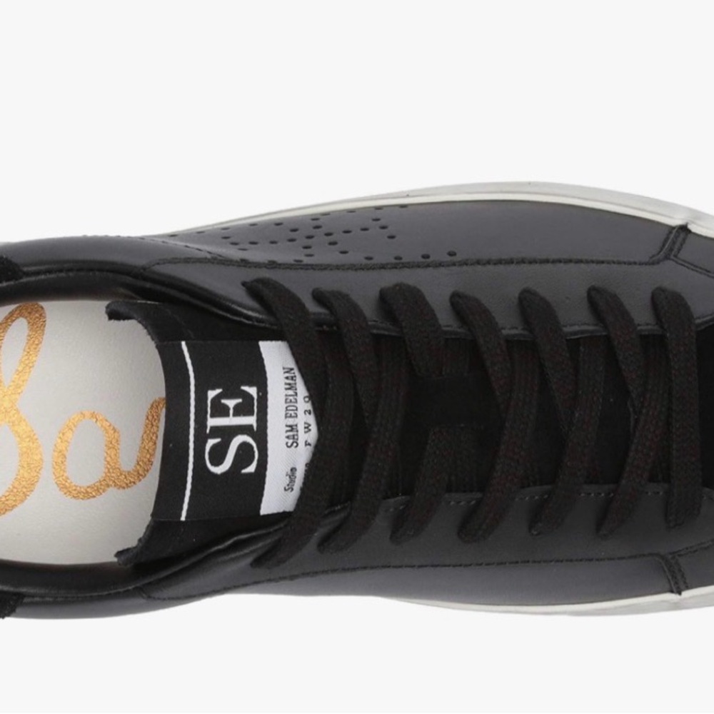 Sam Edelman Aubrie Black and White Sneakers - Picture 5 of 7